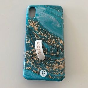 Turquoise Galaxy/Marble Loopy Case - iPhone X